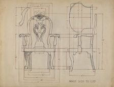 Chair, 1935/1942. Creator: Unknown