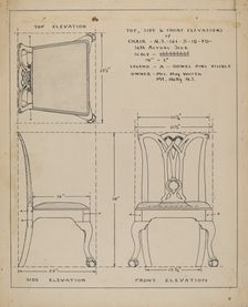 Chair, 1935/1942. Creator: Unknown