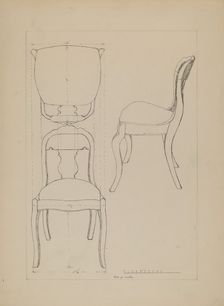 Chair, 1935/1942. Creator: Unknown