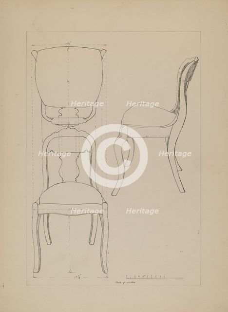 Chair, 1935/1942. Creator: Unknown.