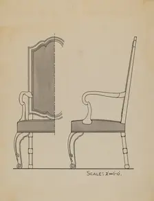 Chair, 1935/1942. Creator: Unknown