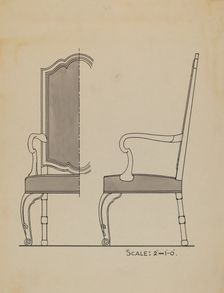 Chair, 1935/1942. Creator: Unknown