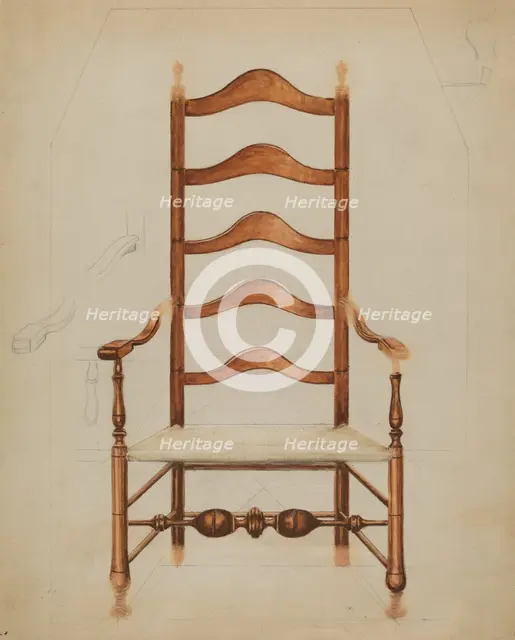Chair, 1935/1942. Creators: Hans Westendorff, Frank Wenger.