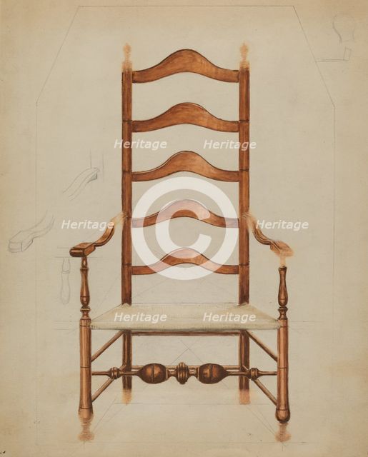 Chair, 1935/1942. Creators: Hans Westendorff, Frank Wenger.