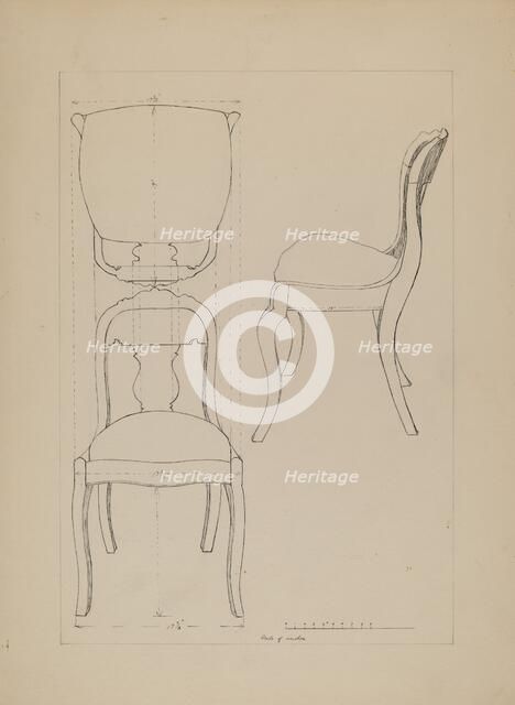 Chair, 1935/1942. Creator: Unknown.