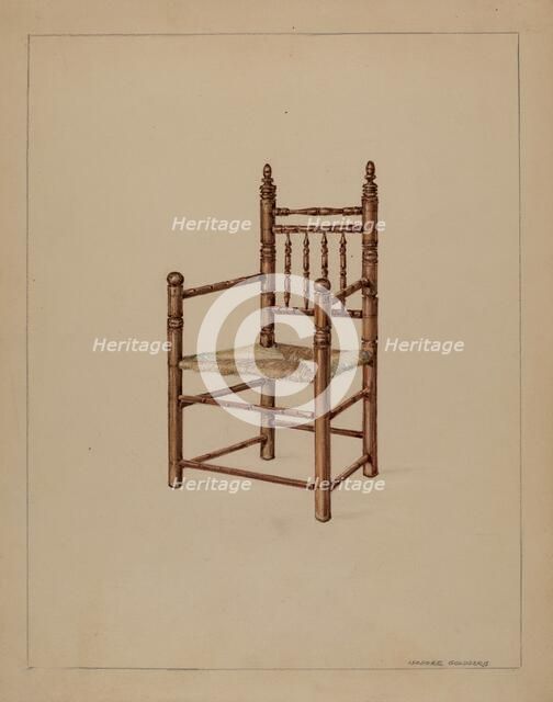 Chair, 1935/1942. Creator: Isadore Goldberg.