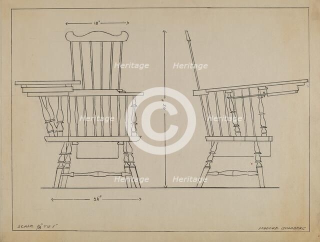 Chair, 1935/1942. Creator: Isadore Goldberg.