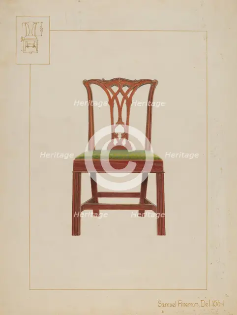 Chair, 1937. Creator: Samuel Fineman.