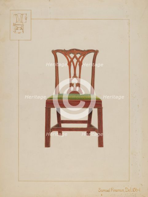 Chair, 1937. Creator: Samuel Fineman.