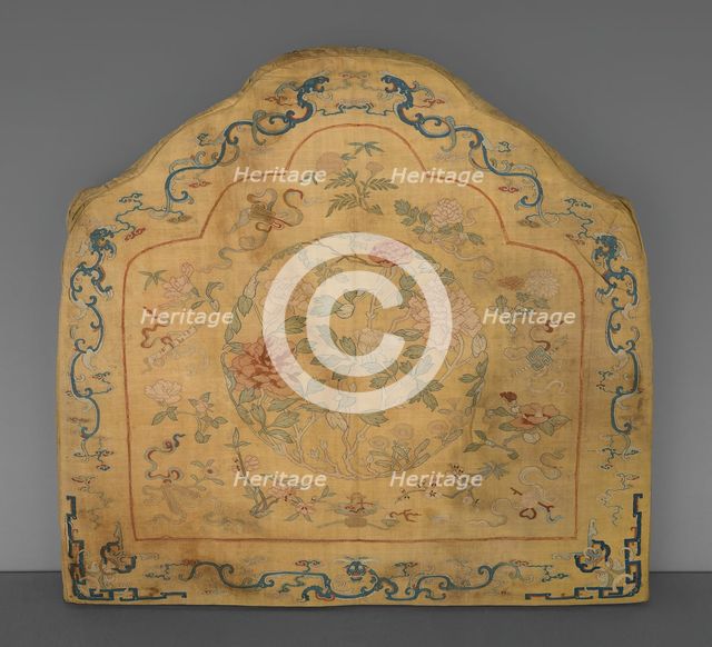 Chair Cover, China, Qing dynasty (1644-1911), 1750/1800. Creator: Unknown.