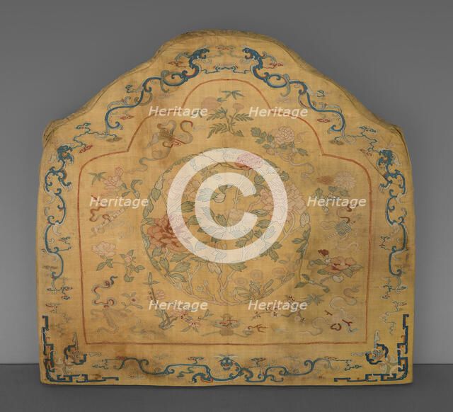 Chair Cover, China, Qing dynasty (1644-1911), 1750/1800. Creator: Unknown.