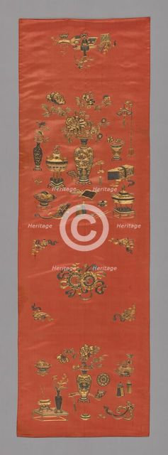 Chair Cover, China, Qing Dynasty (1644-1911), 1800/25. Creator: Unknown.