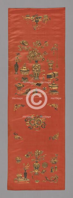 Chair Cover, China, Qing Dynasty (1644-1911), 1800/25. Creator: Unknown.