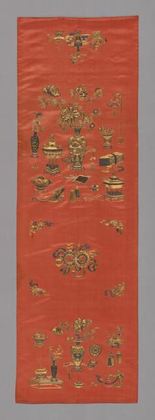 Chair Cover, China, Qing Dynasty (1644-1911), 1800/25. Creator: Unknown