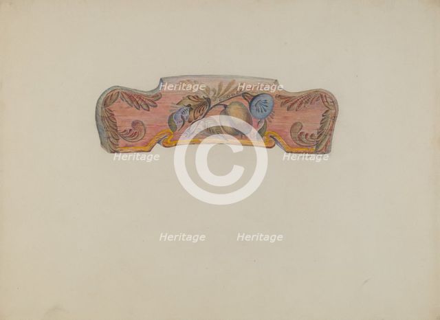Chair Back Decoration, 1935. Creator: Austin L. Davison.