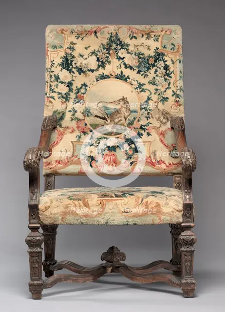 Chair, before 1717. Creator: Royal Savonnerie Manufactory, Chaillot Workshops (French, est. 1627).