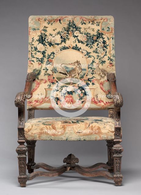 Chair, before 1717. Creator: Royal Savonnerie Manufactory, Chaillot Workshops (French, est. 1627).