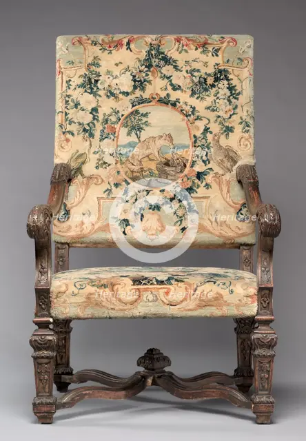 Chair, before 1717. Creator: Royal Savonnerie Manufactory, Chaillot Workshops (French, est. 1627).