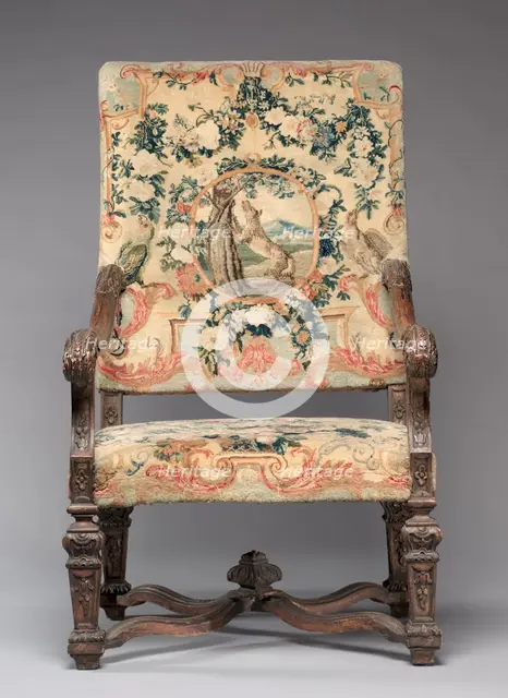 Chair, before 1717. Creator: Royal Savonnerie Manufactory, Chaillot Workshops (French, est. 1627).