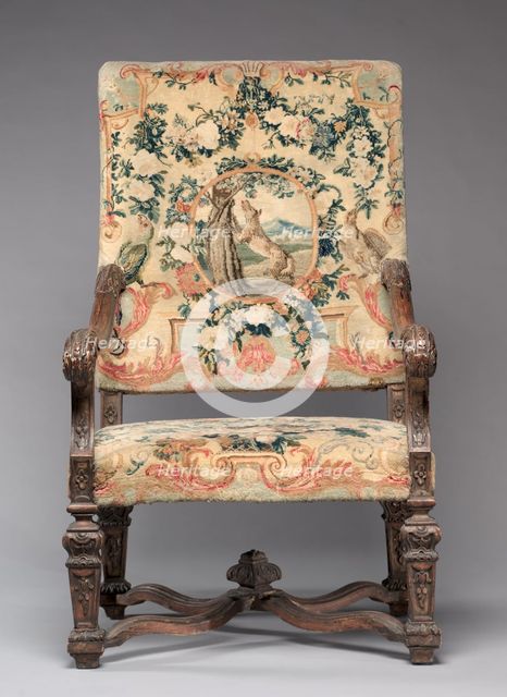 Chair, before 1717. Creator: Royal Savonnerie Manufactory, Chaillot Workshops (French, est. 1627).