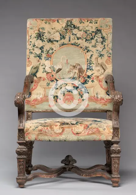 Chair, before 1717. Creator: Royal Savonnerie Manufactory, Chaillot Workshops (French, est. 1627).