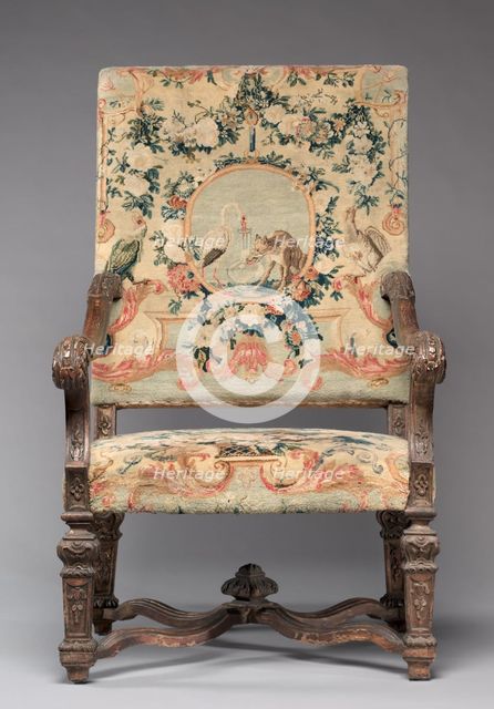 Chair, before 1717. Creator: Royal Savonnerie Manufactory, Chaillot Workshops (French, est. 1627).