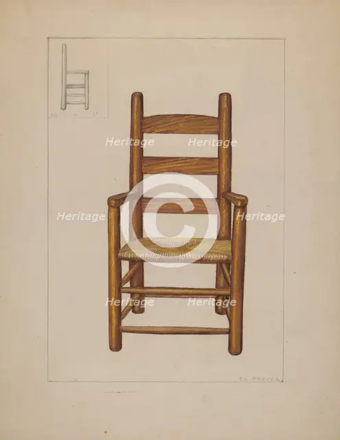 Chair, c. 1936. Creator: Edgar L. Pearce.