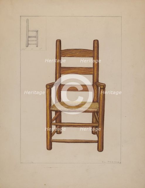 Chair, c. 1936. Creator: Edgar L. Pearce.