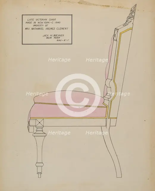 Chair, c. 1936. Creator: Jack Bochner.