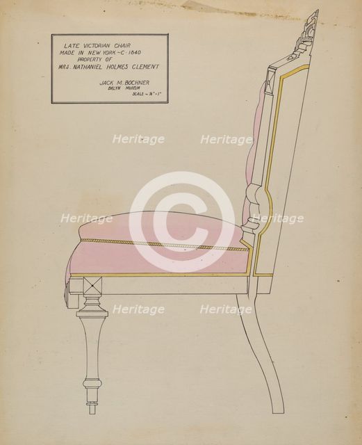 Chair, c. 1936. Creator: Jack Bochner.