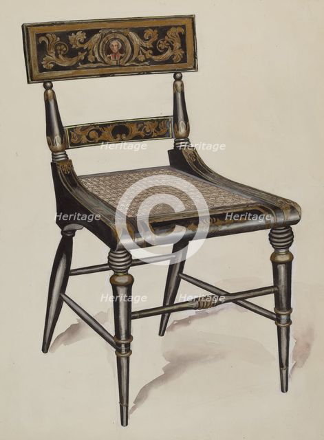 Chair, c. 1936. Creator: Lillian Causey.