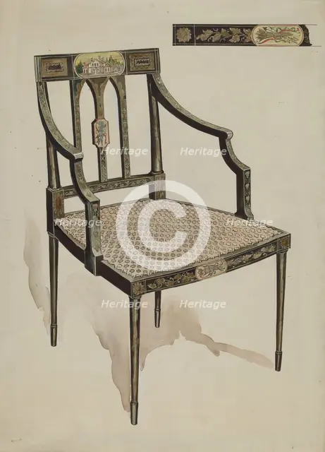 Chair, c. 1936. Creator: Lillian Causey.