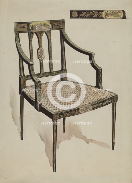 Chair, c. 1936. Creator: Lillian Causey.