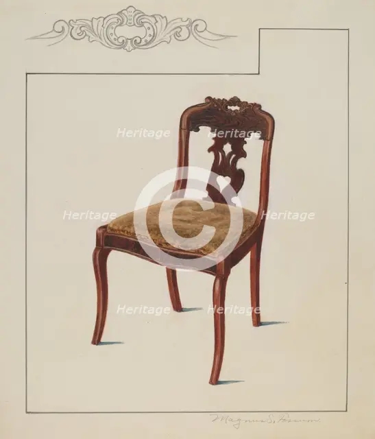 Chair, c. 1936. Creator: Magnus S. Fossum.