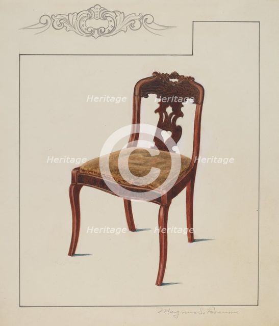 Chair, c. 1936. Creator: Magnus S. Fossum.