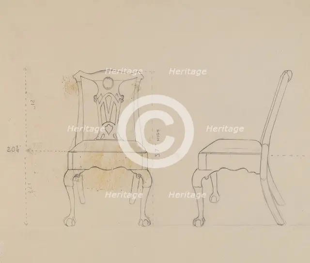 Chair, c. 1936. Creator: Ruth Bialostosky.