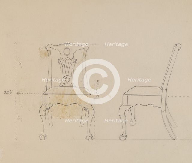 Chair, c. 1936. Creator: Ruth Bialostosky.