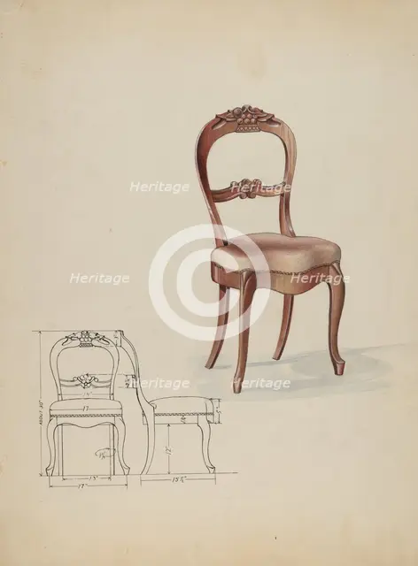 Chair, c. 1936. Creator: Wellington Blewett.