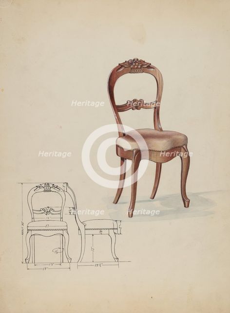 Chair, c. 1936. Creator: Wellington Blewett.
