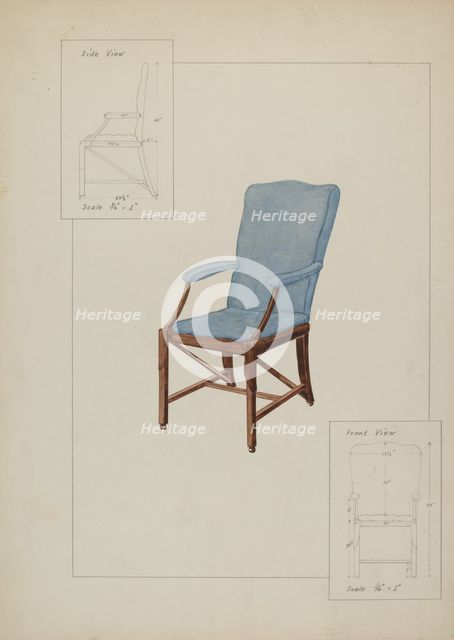 Chair, c. 1937. Creator: George Fairbanks.
