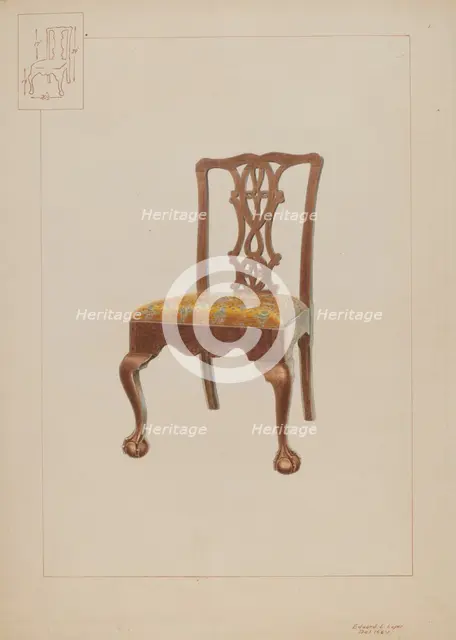 Chair, c. 1937. Creator: Edward L Loper.
