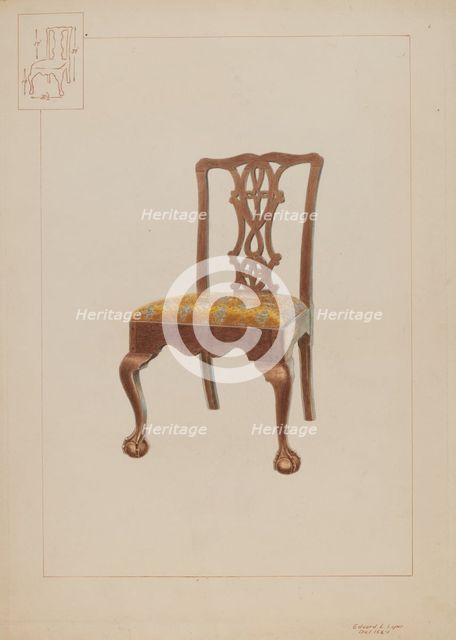 Chair, c. 1937. Creator: Edward L Loper.