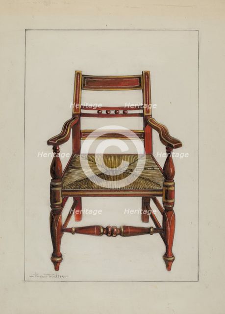 Chair, c. 1937. Creator: Florence Truelson.