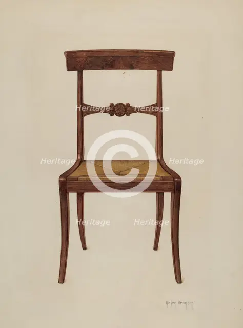 Chair, c. 1937. Creator: Helen Bronson.