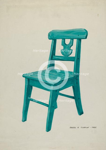 Chair, c. 1937. Creator: Majel G. Claflin.