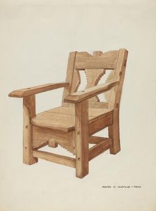 Chair, c. 1937. Creator: Majel G. Claflin