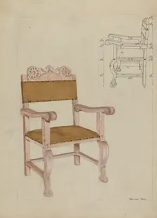 Chair, c. 1937. Creator: Vera Van Voris