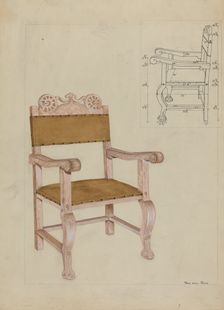 Chair, c. 1937. Creator: Vera Van Voris
