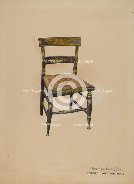 Chair, c. 1938. Creator: Dorothea A. Farrington.