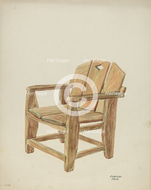 Chair, c. 1938. Creator: Majel G. Claflin.